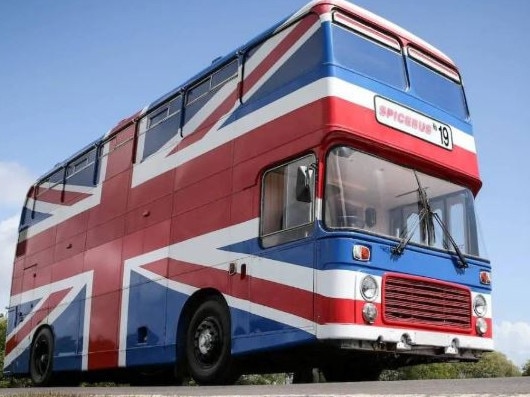 The Spice Bus from the 1997 film Spice World: The Movie is soon to be listed on Airbnb. Picture: Airbnb