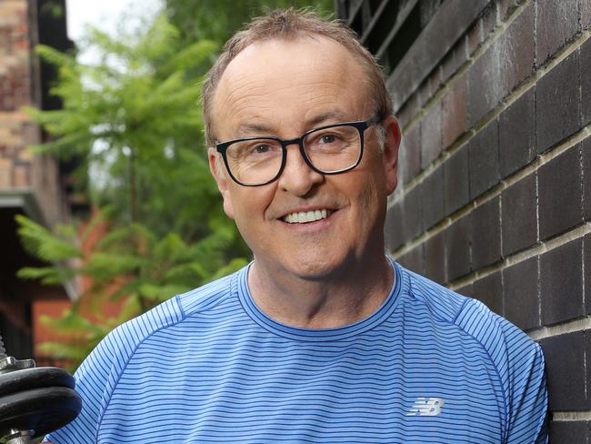 Pictured at his home in Alexandria in Sydney is radio and Sky News commentator Chris Smith.Chris has vowed to lose 12kg with exercise and help from dietician Susie Burrell.Picture: Richard Dobson