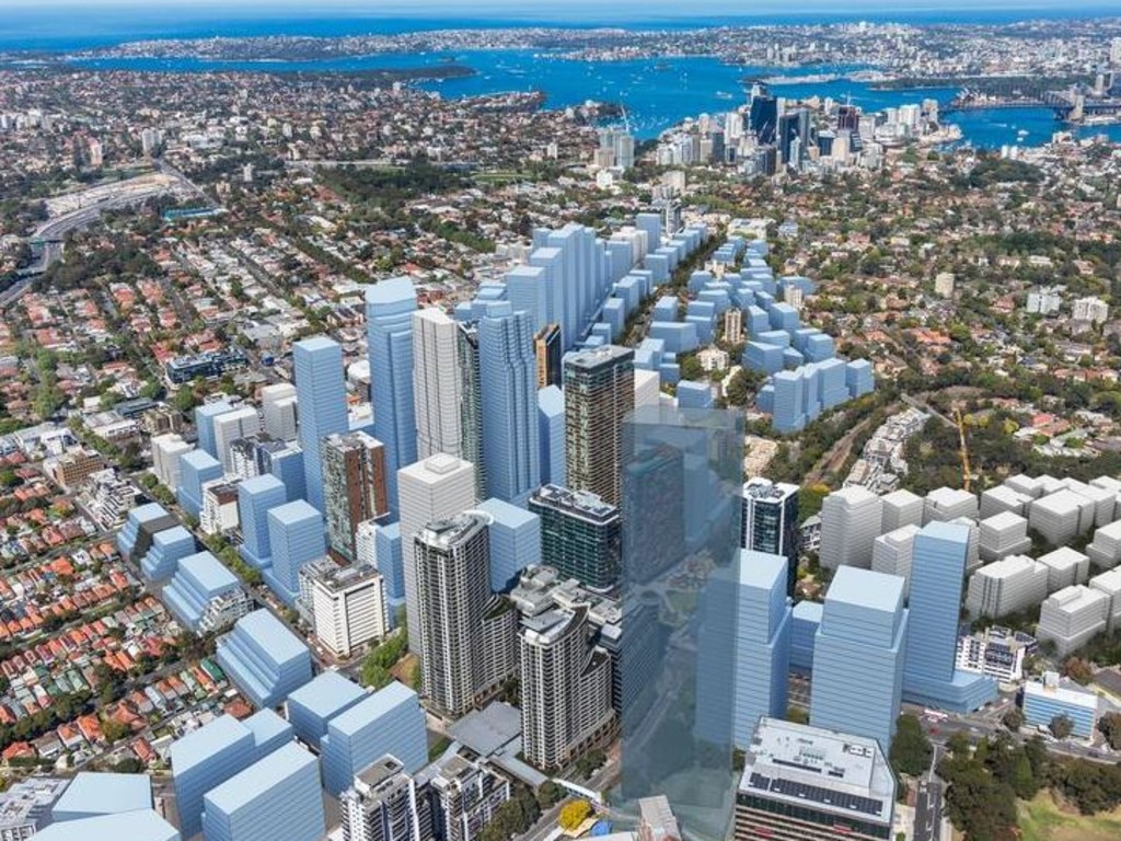 A look at the development potential within a transport oriented development precinct at Crows Nest. Picture: NSW Government