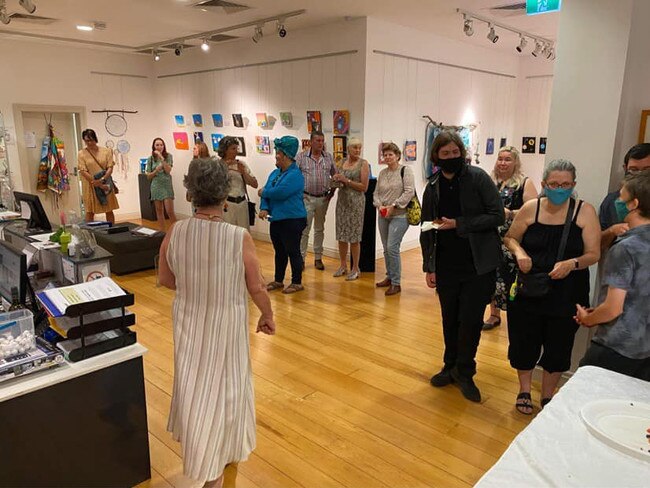 Opening night of the exhibition brought in locals from far and wide to view the artworks.