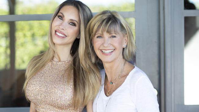 Chloe Lattanzi and mother Olivia Newton-John. Picture: Michelle Day