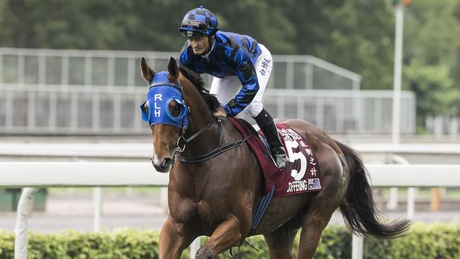 Buffering finished last in the Chairman’s Sprint Prize in Hong Kong on Sunday.