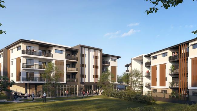 Artist impression of the new apartments at Brookland.