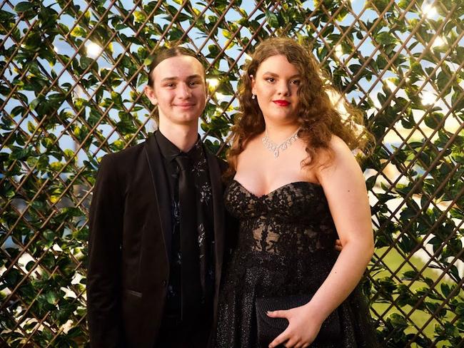 Jim Smith and Savannah McCoombes arriving at the Proserpine State High School Year 12 Formal held at the Whitsunday Marine Club on Wednesday, November 16, 2022.