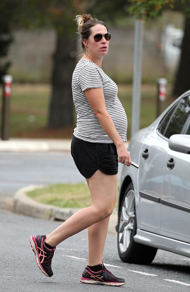 A pregnant Vikki Campion pictured in Canberra. Picture John Grainger