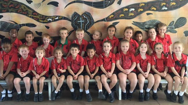 SACRED HEART CATHOLIC PRIMARY SCHOOL Transition Room 1 and 2 BACK ROW (L-R): Mokshada Paudel, Azania Qwabe, Connor Chapman, Rylah Archer, Cody Collins, Benjamin Said, Lourdes Cartwright, Ava Camilleri, Eirini Tiliakos, Sam Stephen, Lincoln Hill, Sawyer Murphy. FRONT ROW (L-R): Ofure Ativie, Ned Clare, Elenna Cooper, Petros Ruxton, Panayioti Samiotis, Rocco Cook, Finn Copley, Isla Ryan, Bailey McDonald, Grace Bateson, Violet McNaught. Picture: Mr Troy Garling (AIEW)