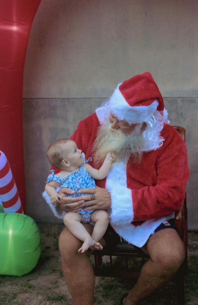 Baby Navy and Santa in crocs: Mackay 2023. Sent in by Christine Monique