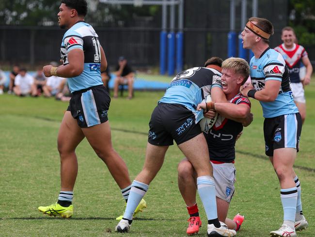 Baxter Warner after receiving a penalty. Picture: Adam Wrightson Photography