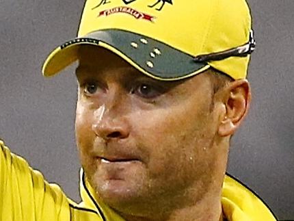 AUSSIE WORLD CUP WARM UP Australia v UAE Michael Clarke Picture:Wayne Ludbey