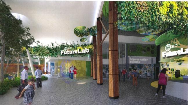 An artist's impression of the Future Lab” which was planned for Dreamworld and announced in 2019.