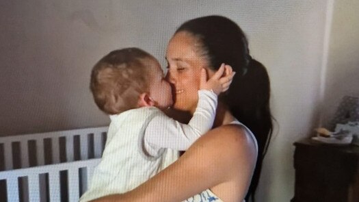 Meghan with baby Lilibet. Picture: Netflix