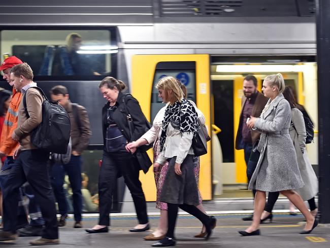 Commuters arrive at Woy Woy Railway Station. Pic: Troy Snook/AAP Image