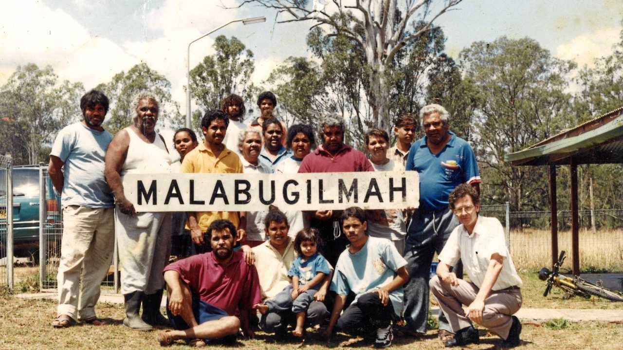 Photo taken when the Malabugilmah community in Tabulam was first established in 1982. Picture: Contributed