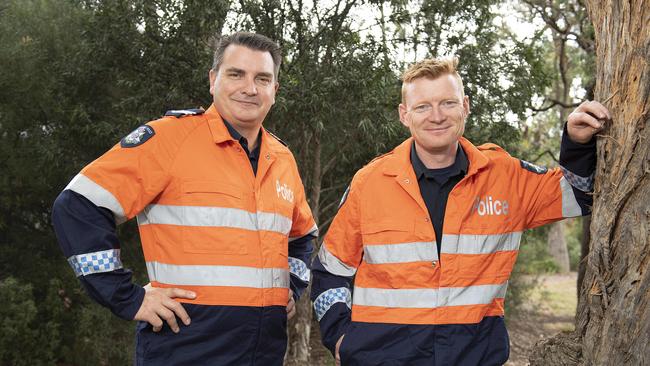 Sergeant Paul Egan and Senior Constable Steve Donlon have been helping in Gippsland.