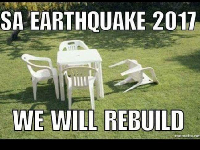 Adelaide earthquake memes. Picture: Twitter