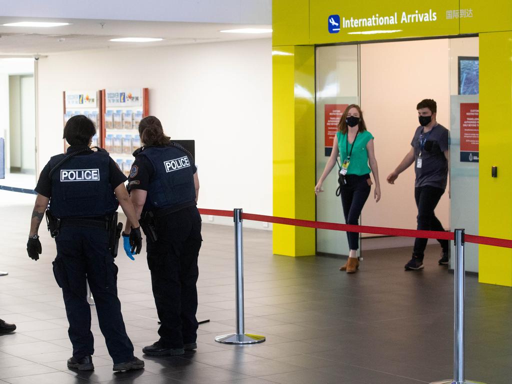 A 68-year-old man has died after being taken into ‘protective custody’ by Australian Federal Police at the airport and taken to a Territory watch house. Picture: Che Chorley