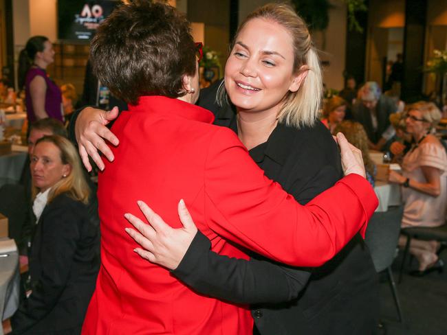 Billie Jean King and former Australian tennis player Jelena Dokic