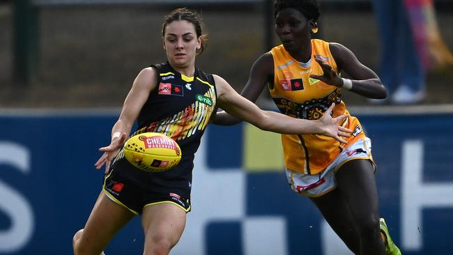 Monique Conti was at her absolute awesome best for the Tigers. Picture: Quinn Rooney/Getty Images