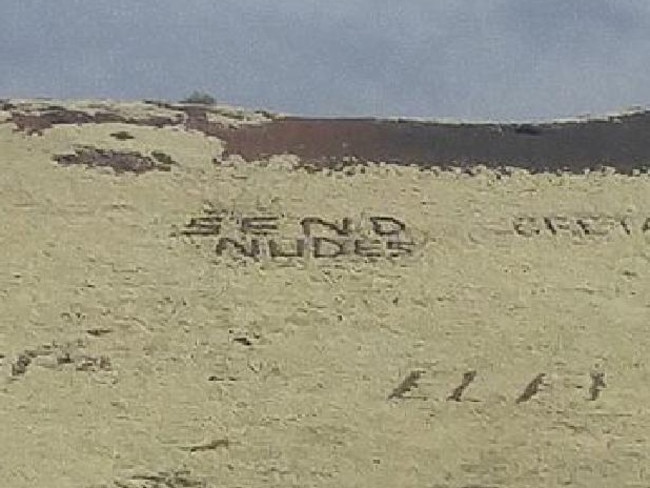 Tourist defaces moss-covered hill in Iceland