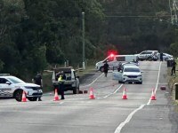 The scene of a fatal hit and run in Hervey Bay.