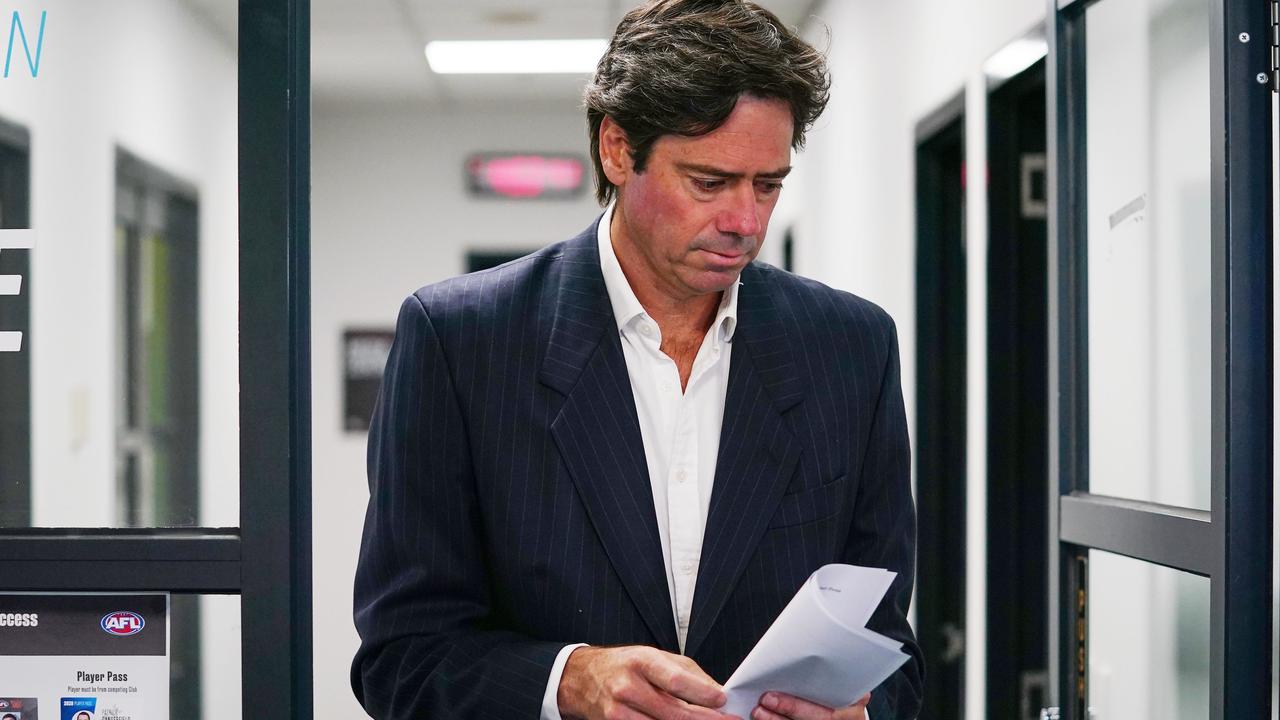 Gillon McLachlan after the shutdown on the AFL.