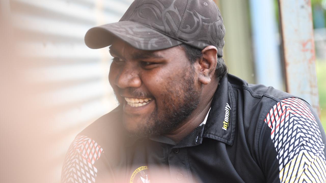 Rockhole resident Mark Daniels outside after a week long hard lockdown. Picture: Amanda Parkinson