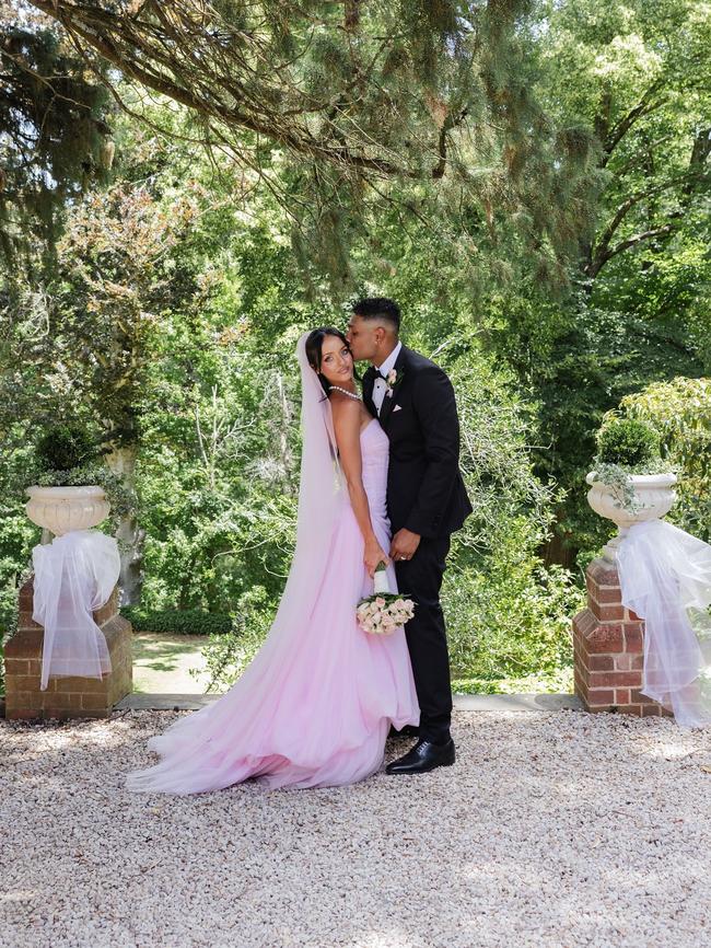 Poppy Radbone and Jay Nichaloff have officially tied the knot this month with Poppy releasing images of the November nuptials. Picture: Christina Toulantas