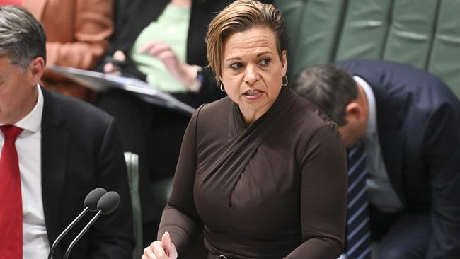 Communications Minister Michelle Rowland says the government will introduce social media age limit legislation this year. Picture: NewsWire / Martin Ollman