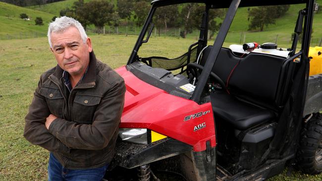 Mining executive Mark Bennett at his Victorian property. Picture: David Geraghty