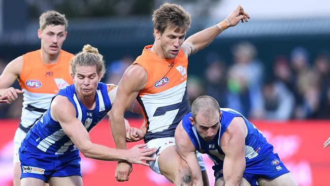 Giants star Matt De Boer is out for two months with a broken shoulder. Picture: Getty Images