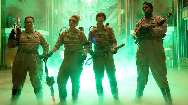 Melissa McCarthy, Kate McKinnon, Kristen Wiig and Leslie Jones in Ghostbusters.