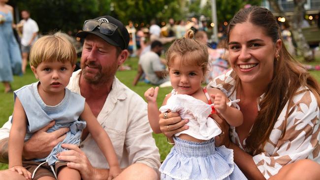 The Beard family at Darwin's Waterfront Precinct for New Year's Eve 2024. Picture: Alex Treacy