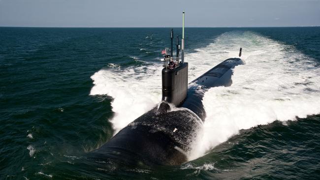 The nuclear-powered submarines, Mr Marles said, would protect Australia’s sea lanes. Picture: US Navy / Chris Oxley