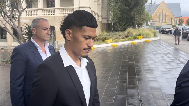 Junior Amone was stood down after being found guilty of chasing a tradie off a roof as he wielded a hammer. Picture: NCA Newswire