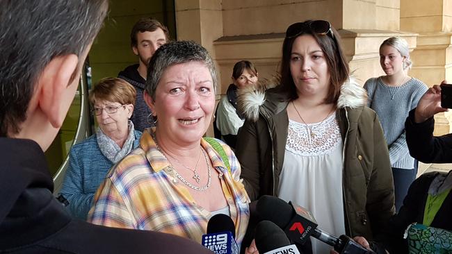 Joanne Wynne, mother of road crash victim Shane Zelenko, outside court following the sentencing of killer driver David Edward Goddard. Picture: Sean Fewster.