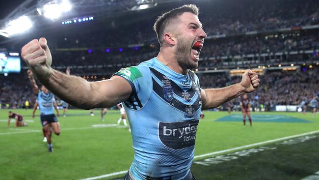 Tedesco broke the Maroons and sent NSW into raptures. Image: Phil Hillyard