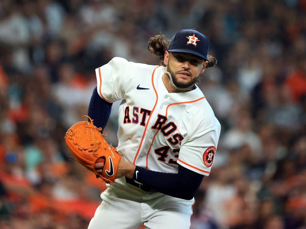 Houston Astros starting pitcher Bryan Abreu takes over the mound in News  Photo - Getty Images