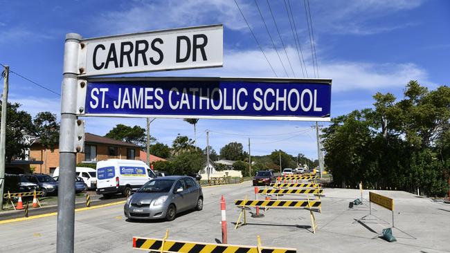 Carrs Drive roundabout work in Yamba - which will close the intersection over New Years