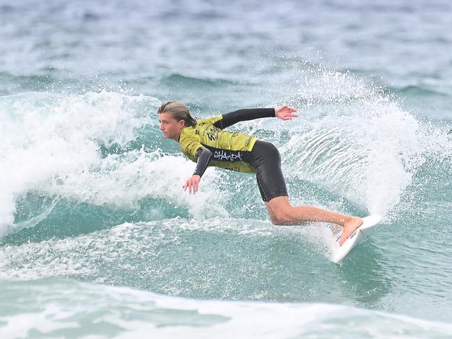 The finals of the boys individual events at the Australian Interschools Surfing Championships Friday May 24, 2024. Picture, John Gass