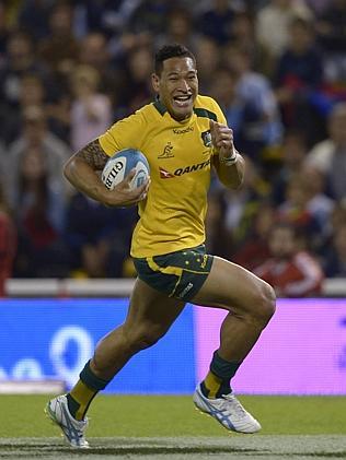 Israel Folau scored 10 tries for the Wallabies in 2013.