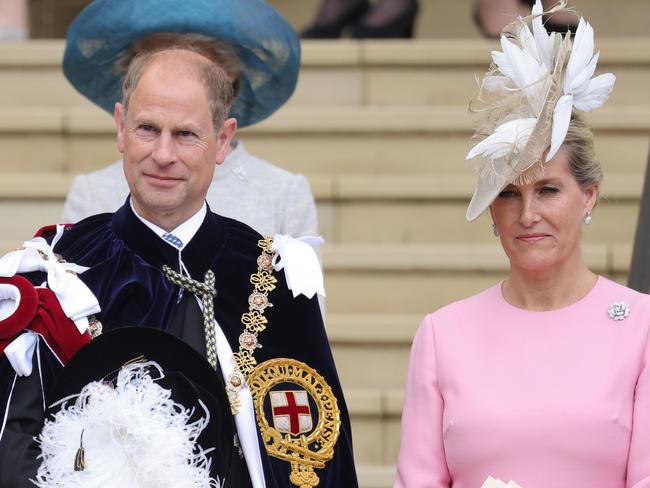 Prince Edward, Earl of Wessex and Sophie, Countess of Wessex attend the Order Of The Garter Service. Picture: Chris Jackson/Getty Images