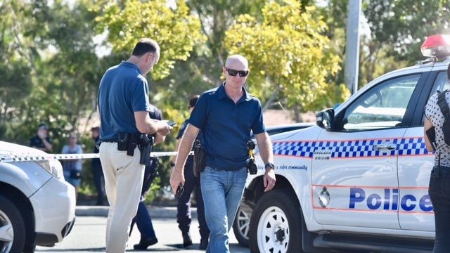 Police investigate the October 19 shooting outside a shopping centre at Currimundi. Picture: Patrick Woods