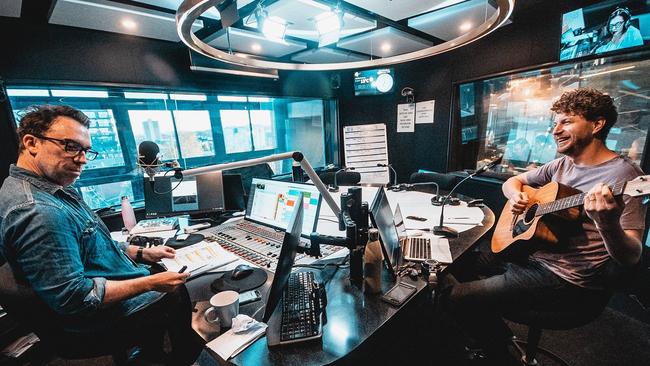 Jack Post in studio with Christian O'Connell.