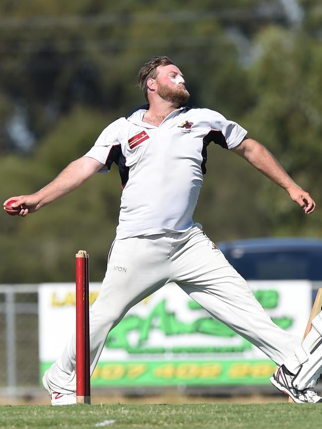 John Bright snared two early wickets for the Demons. Pictures: Chris Eastman