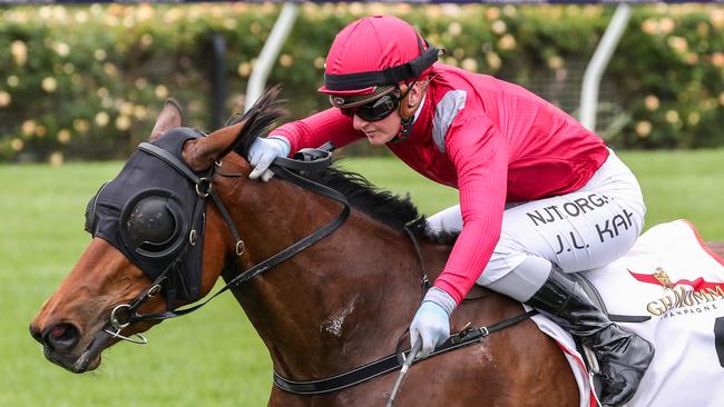 Jamie Kah leads the Melbourne jockeys’ premiership this season. Picture: Getty Images