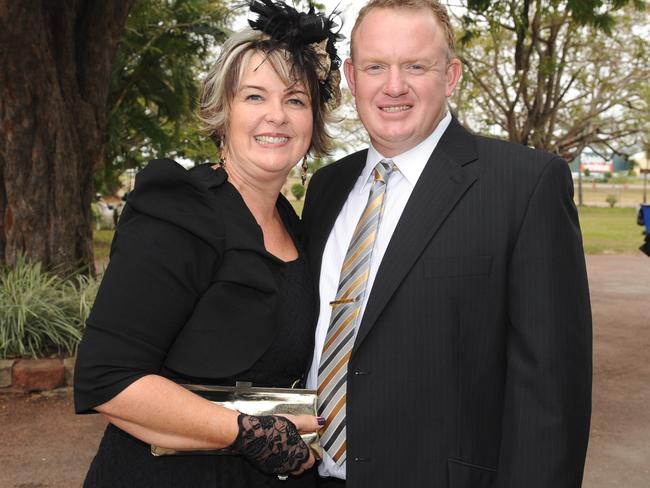 Catherine and Paul Johnston at the 2011 Townsville Ladies Day Races held at Cluden Park.