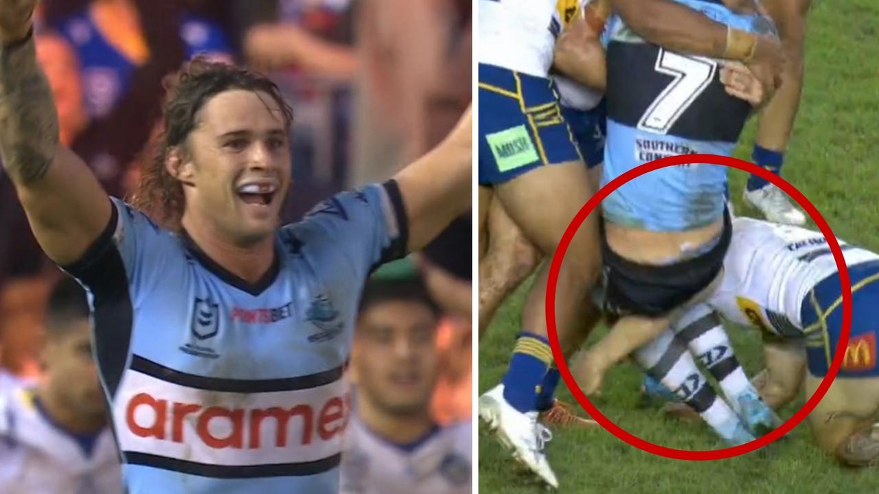 Nicho Hynes is the hero the Sharks needed. Photo: Fox Sports