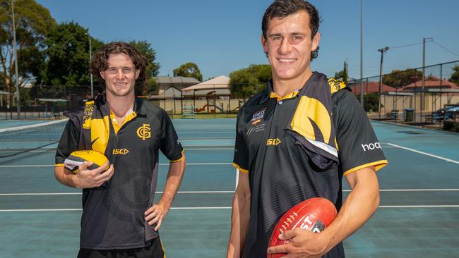 Jarrad Parish (right) has dominated for Roopena since leaving Glenelg. Picture: Ben Clark