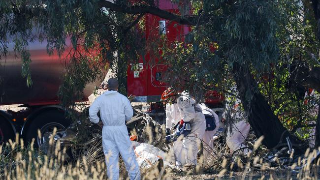 Disaster victim identification officers on scene. Picture: Ian Currie