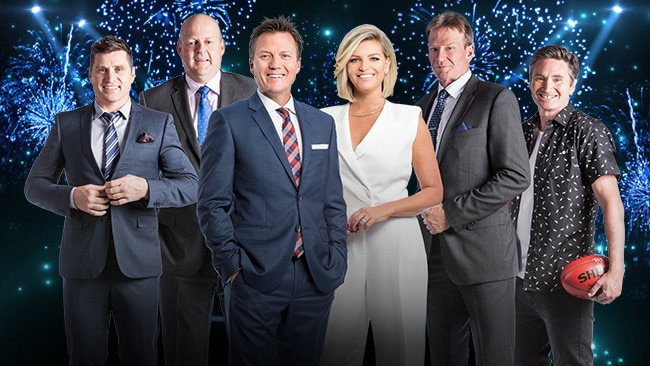 James Brayshaw and The Footy Show cast.